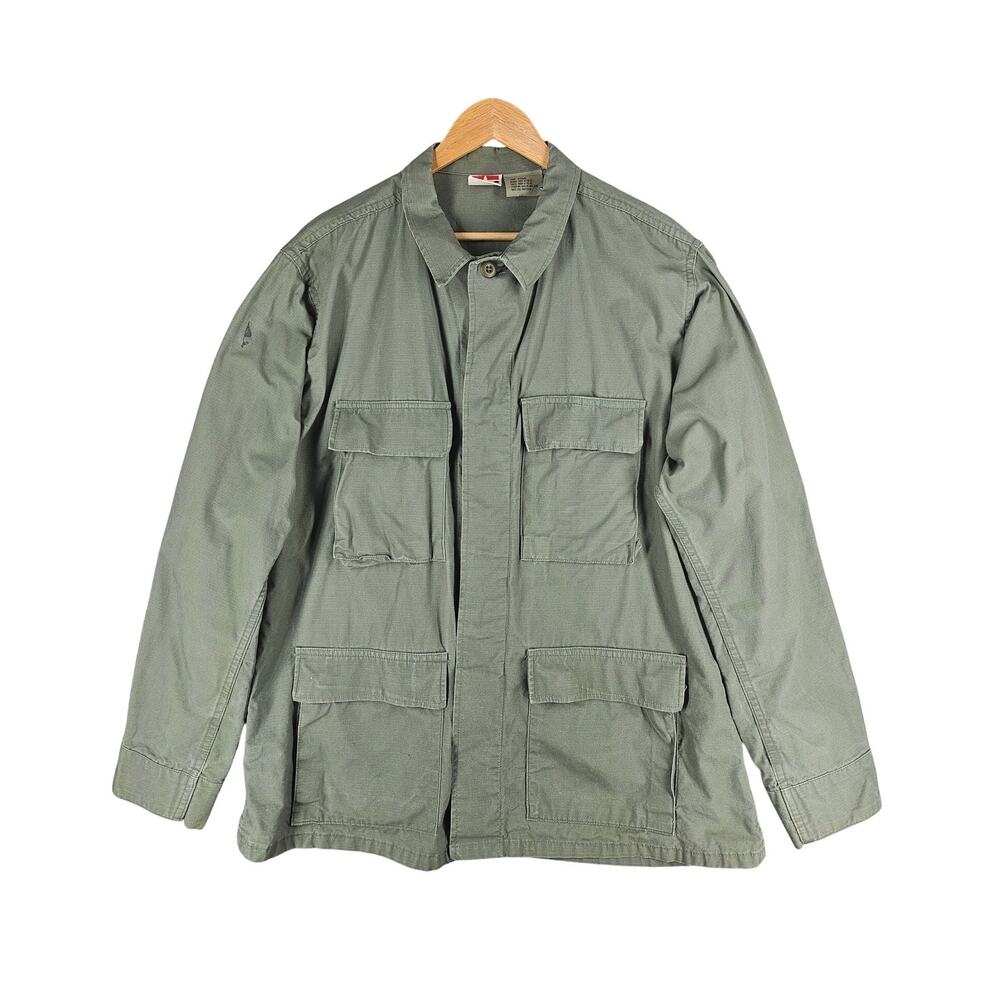 PROPPER MEN'S MILITARY GREEN UTILITY COMBAT COAT JACKET  - SIZE LARGE